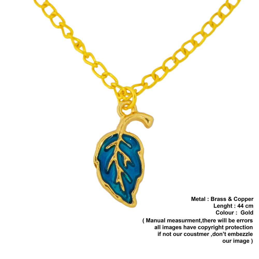 blue leaf pendant