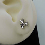 silver flower studs