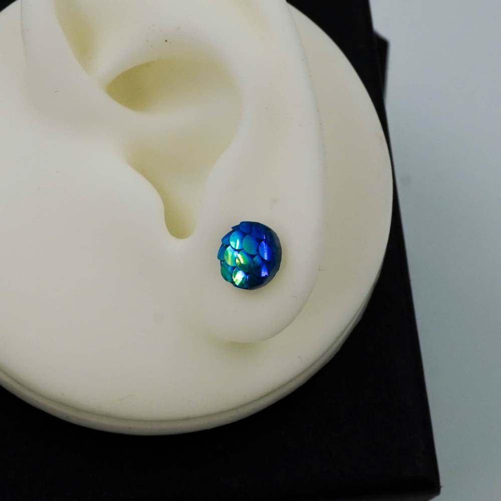 shimmer blue studs