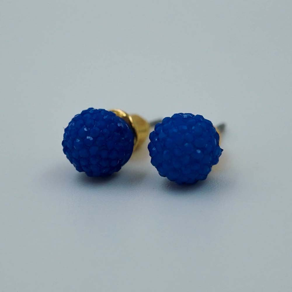 royal blue puffy studs