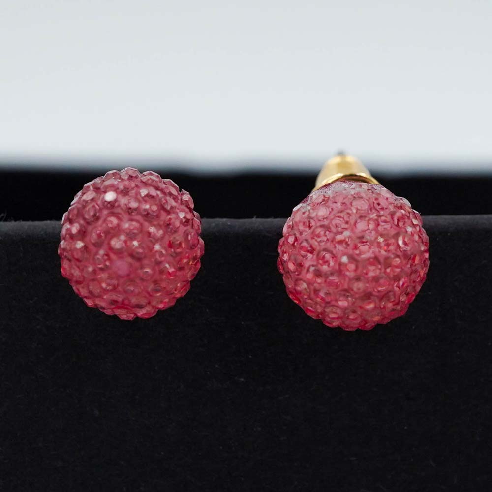 red puff studs