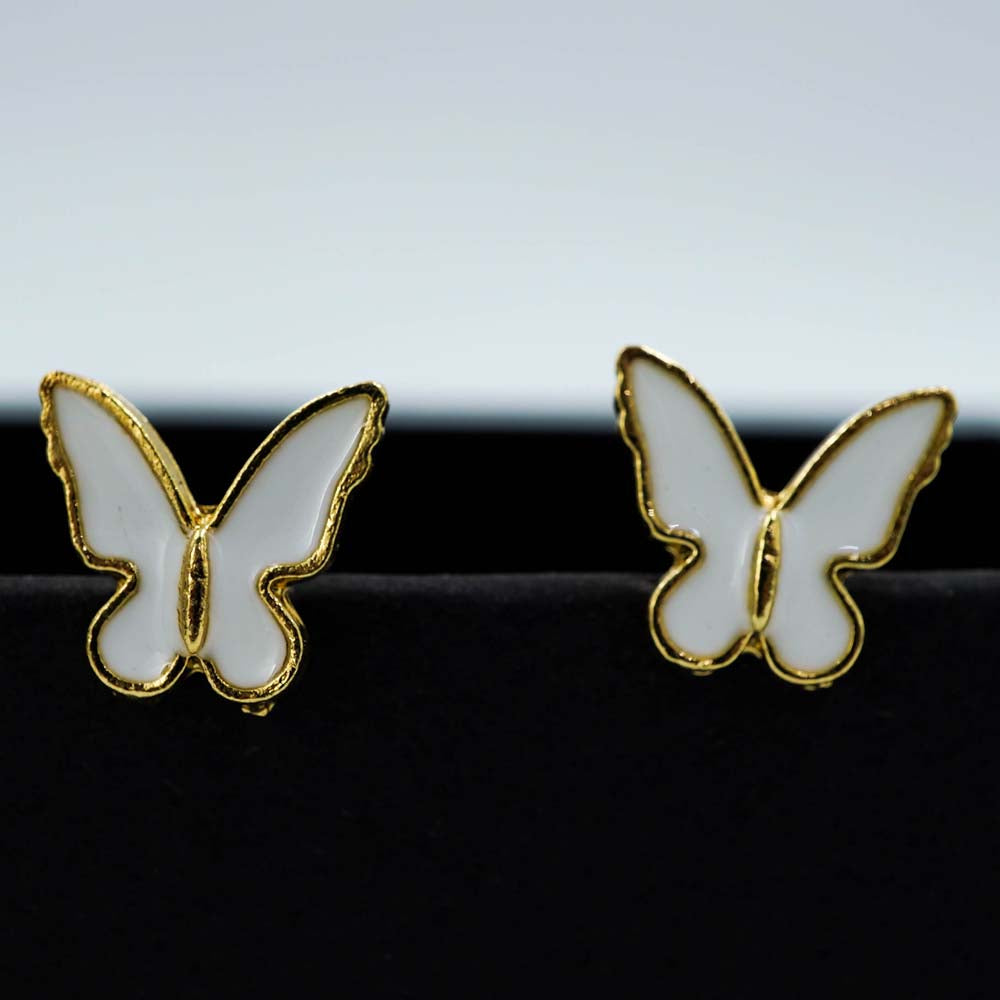 white golden butterfly
