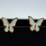 white golden butterfly