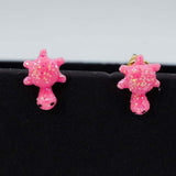 pink turtle studs