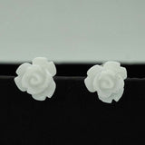 white flower studs