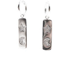 saint silver plated earrings d448