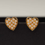 pearl studded heart studs_D1186