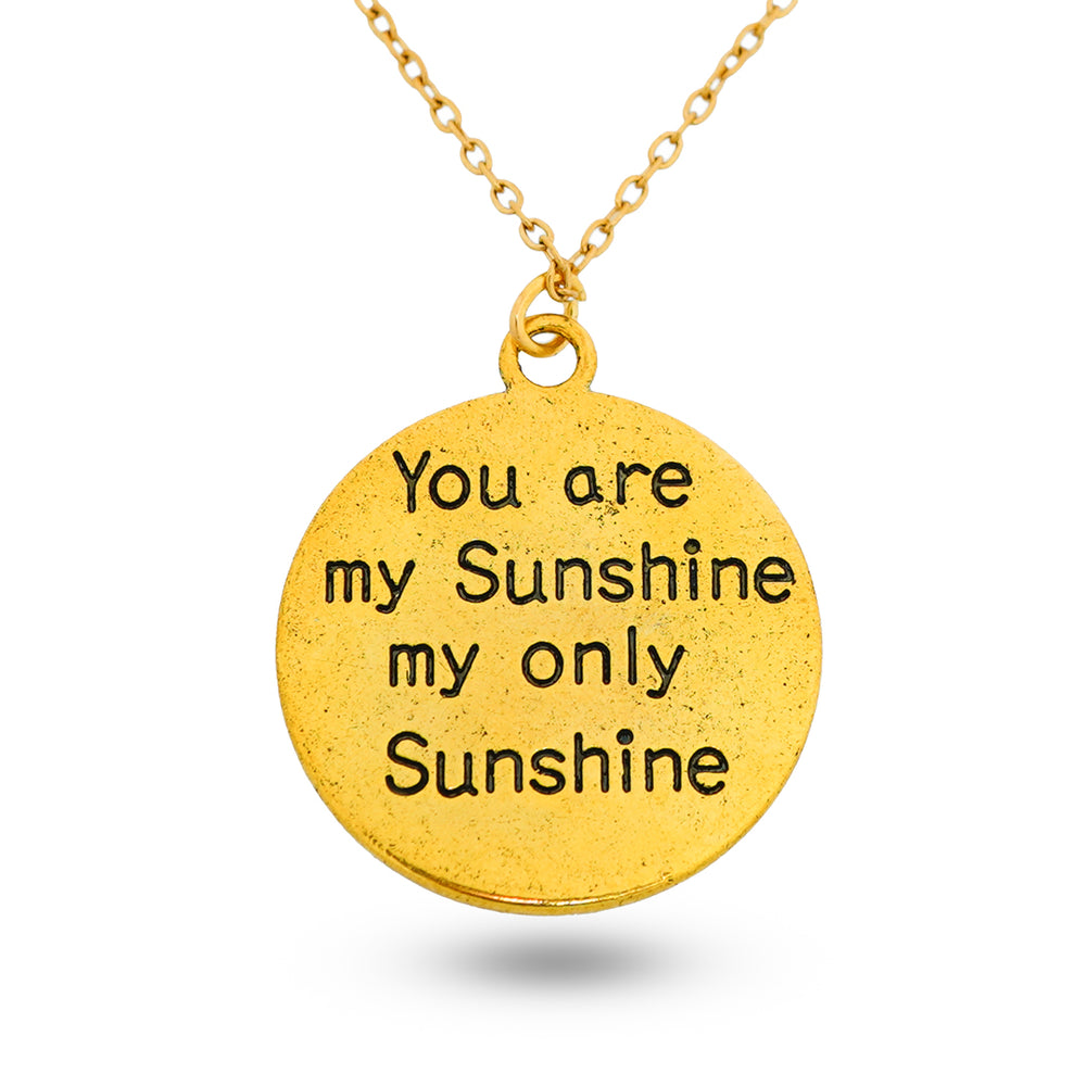 sunshine pendant both sides engraved
