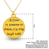 sister love pendent both side engraved