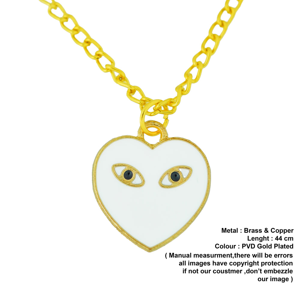 white heart pendant
