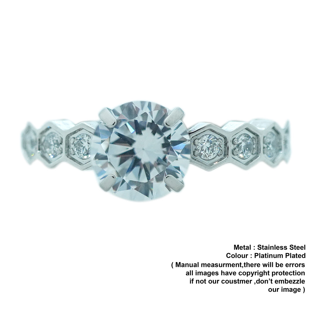 silver plated glass ring