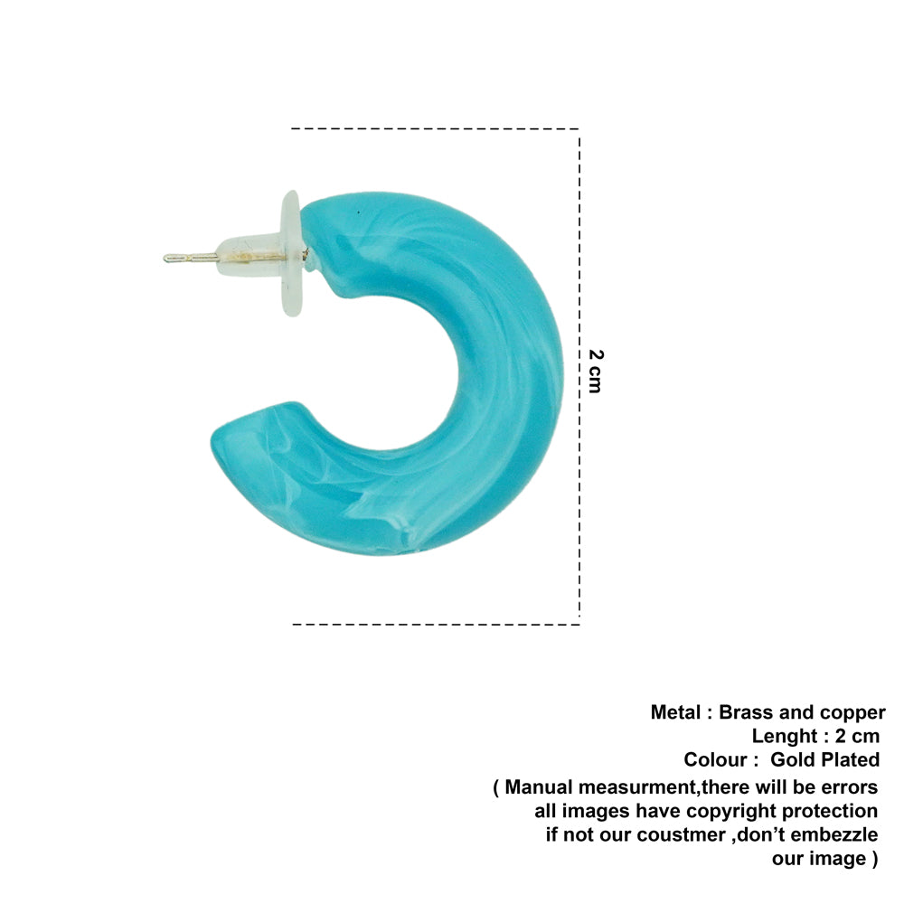 twisted blue candy hoops