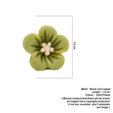 green flower studs