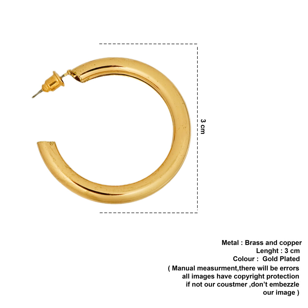 half golden hoops