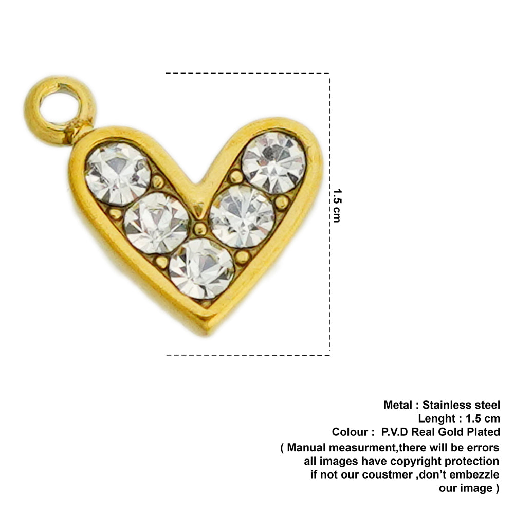 white heart charm