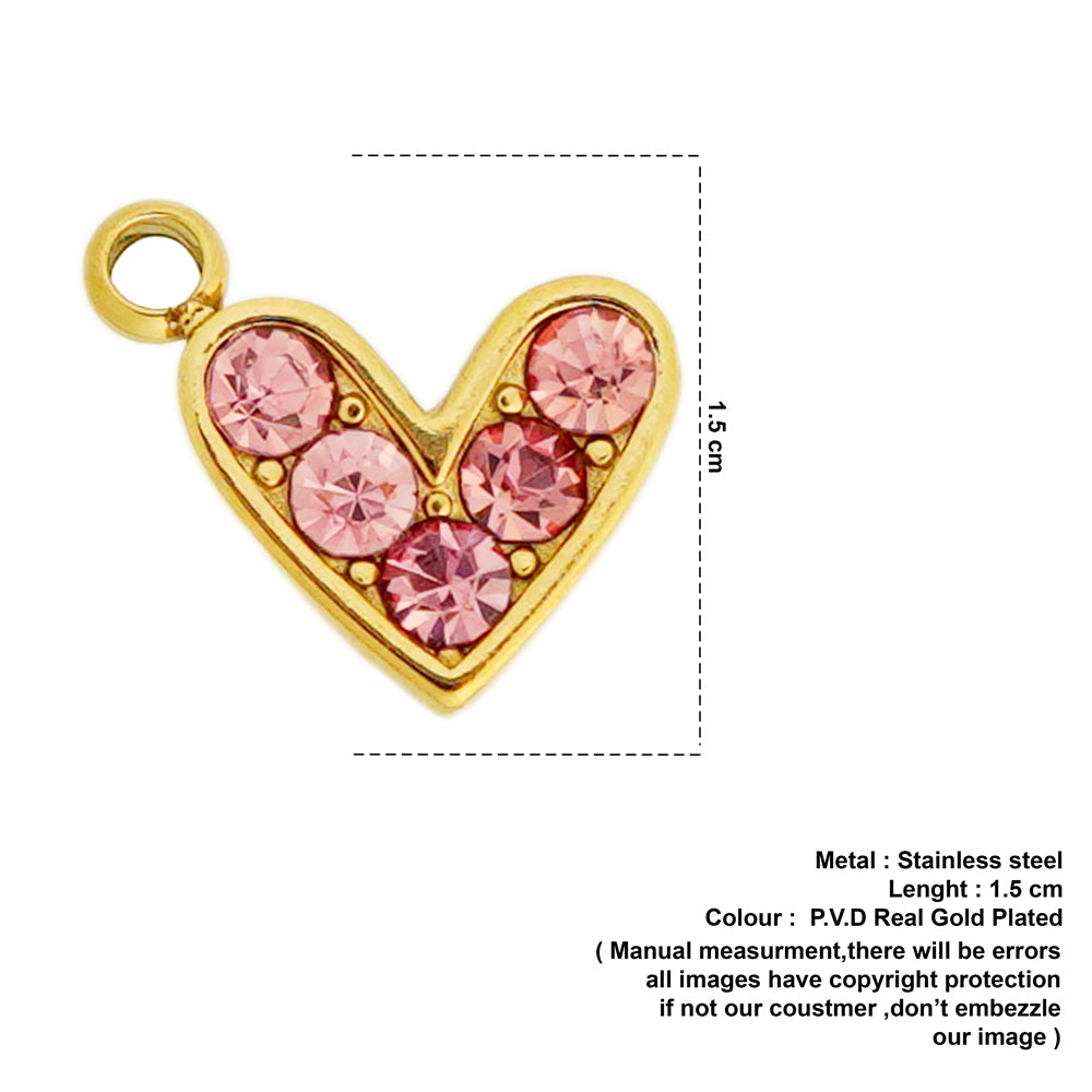 pink heart charm