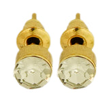 rounded zircon studs D773
