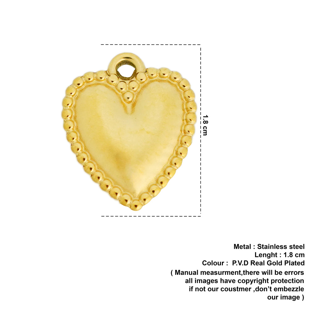 heart shaped charm d594