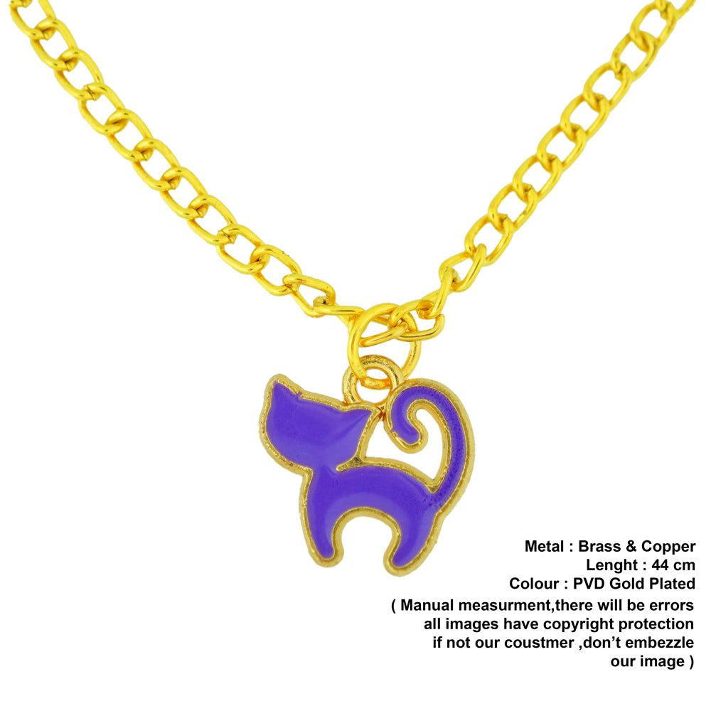purple cat pendant