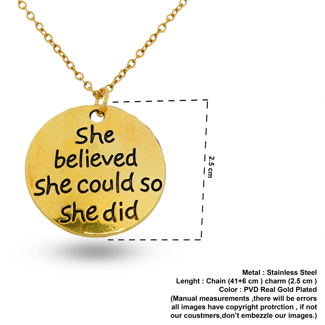 she belived pendent