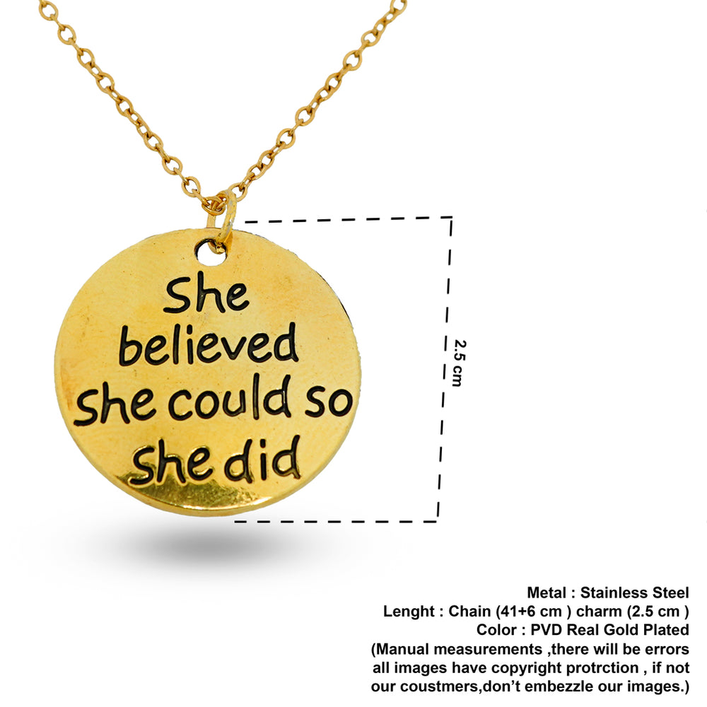 she belived pendent