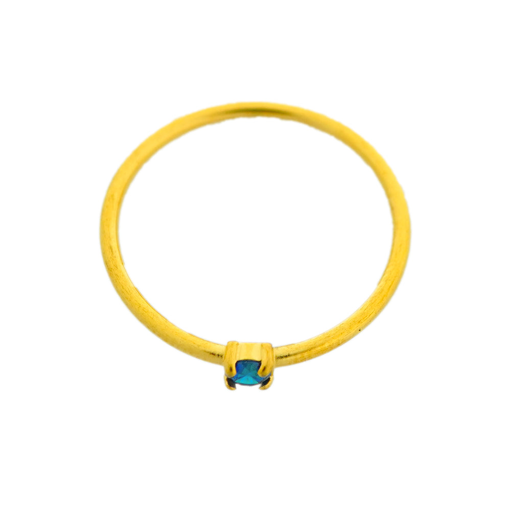Operose sea blue zircon Ring