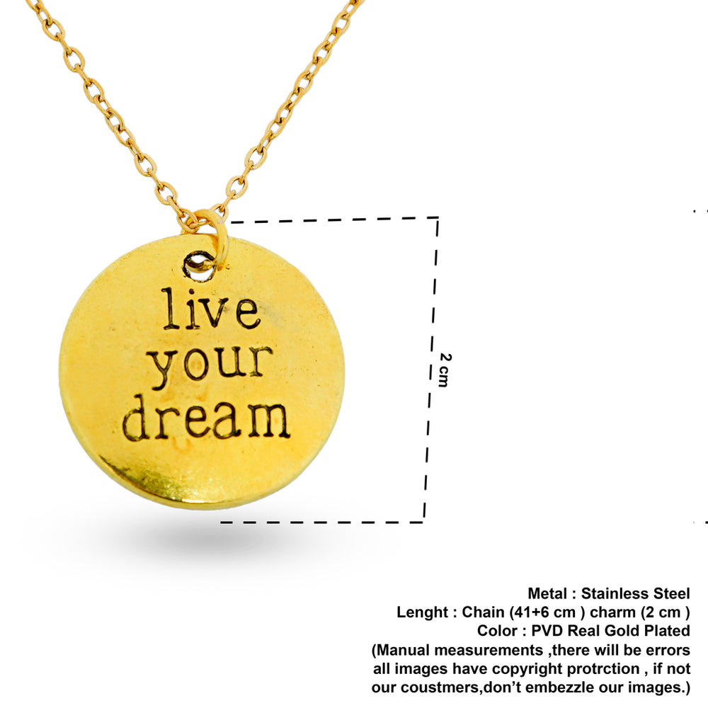 live your dream pendent