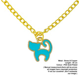 cyan cat pendant