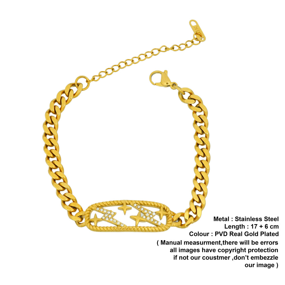Twisted Zircon Lightning choker bracelet