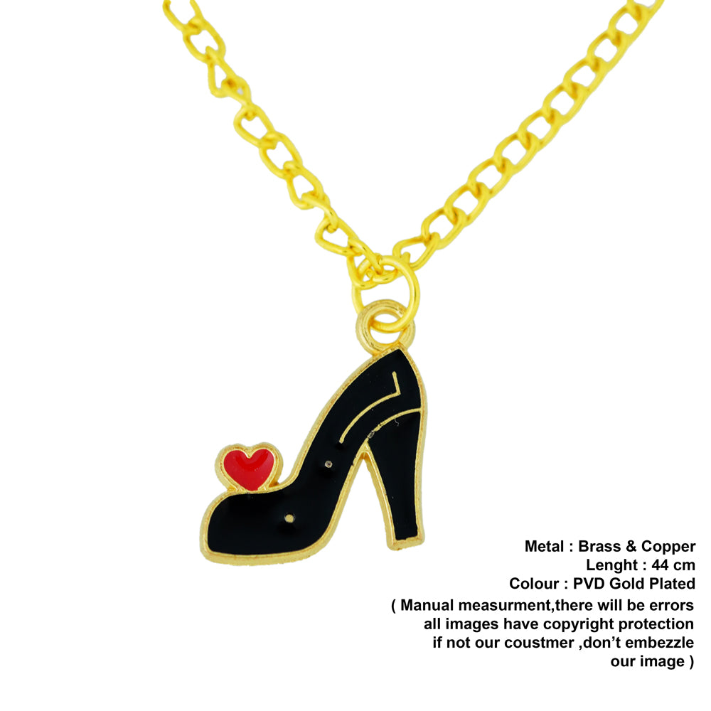 black heel pendant