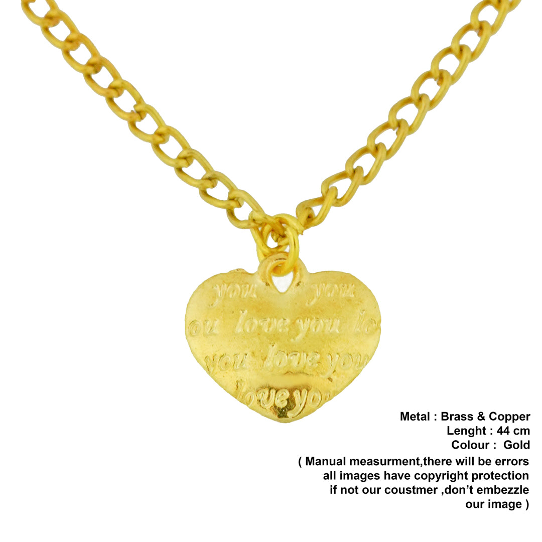 love you engraved pendant