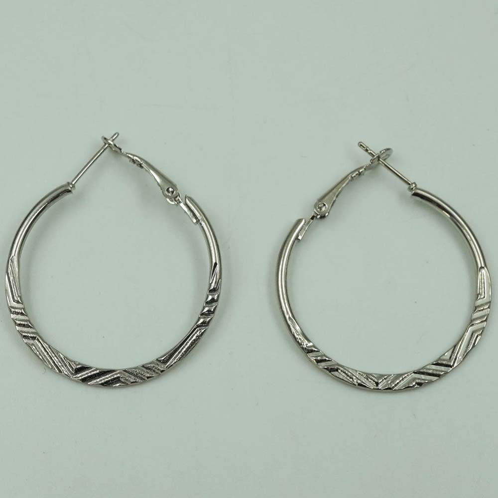 roman silver hoops