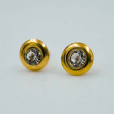 rounded zircon studs