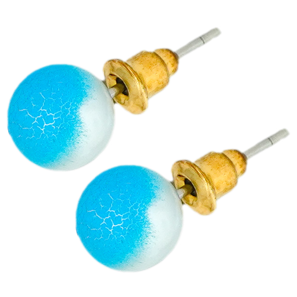 WHITE AND BLUE EARRING