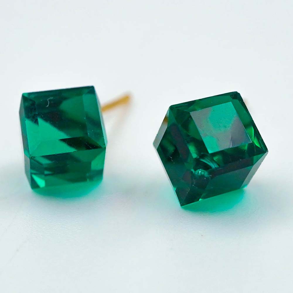 green cubic studs