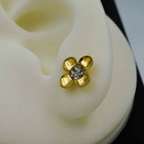 flower zircon studs