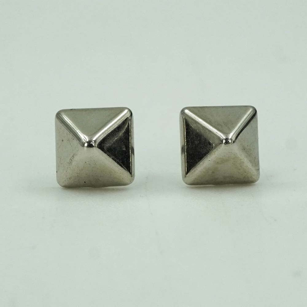 pyramid silver studs