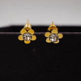 sunflower zircon studs D771
