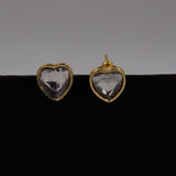 shinny heart studs D762