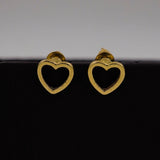 hollow hearts studs D764