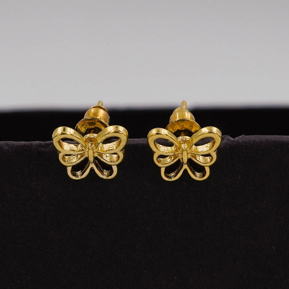 hollow butterly studs D768