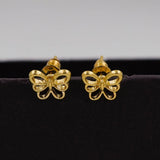 hollow butterly studs D768