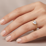 Interstellar Amara Heart Adjustable Chain Ring