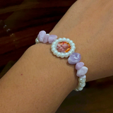 Divine Presence: Guruji Swarup Pearl & Amethyst Bracelet
