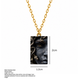 Medusa Gaze Mythological Art Pendant Necklace