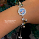 Trisakti Blessings: Guruji Silver-Tone Charm Bracelet