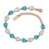 Ocean Breeze Teardrop Crystal Gold-Plated Bracelet