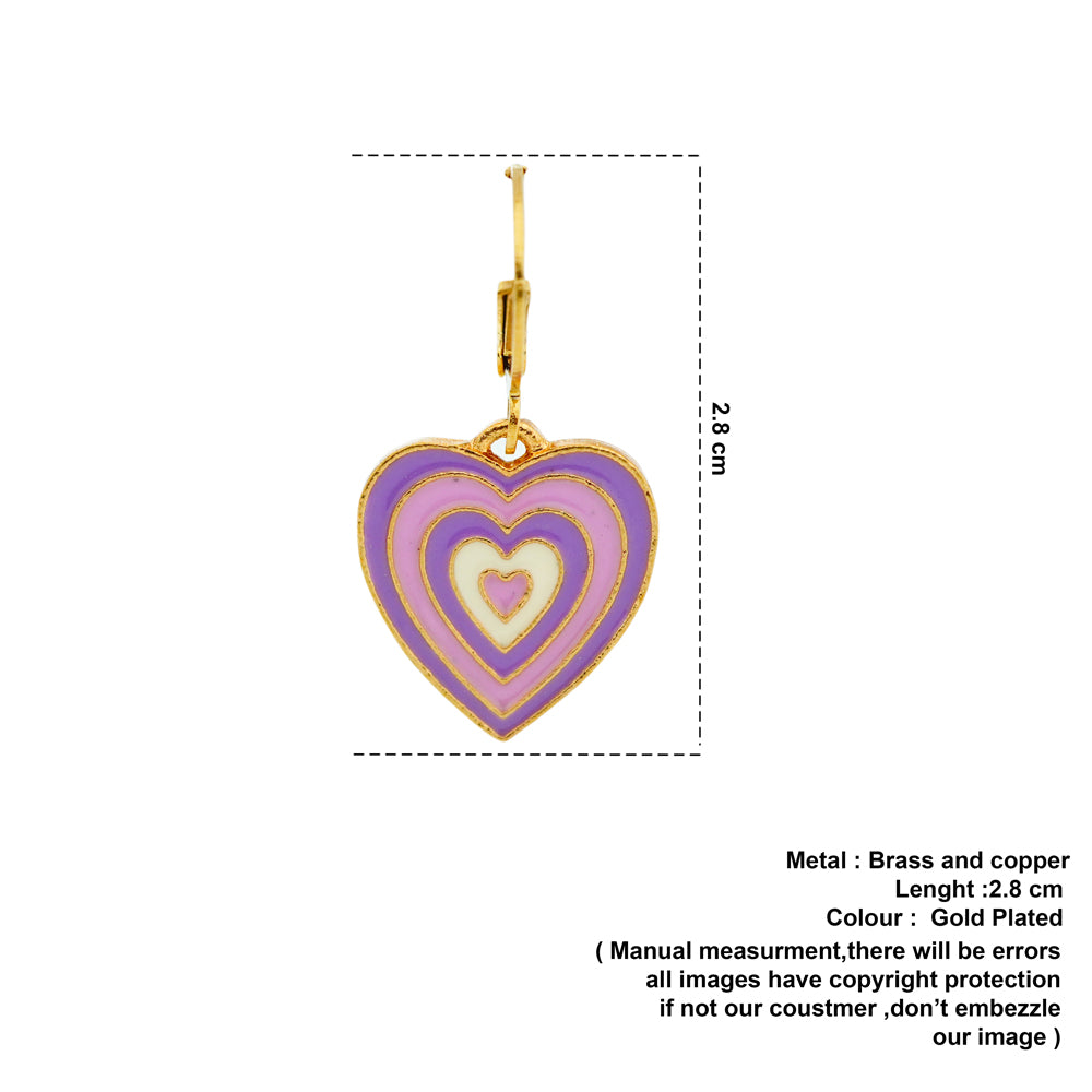 tipsy heart earrings multicolour