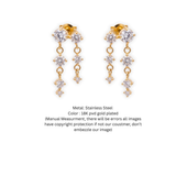Celestial Cascade Cubic Zirconia Drop Earrings