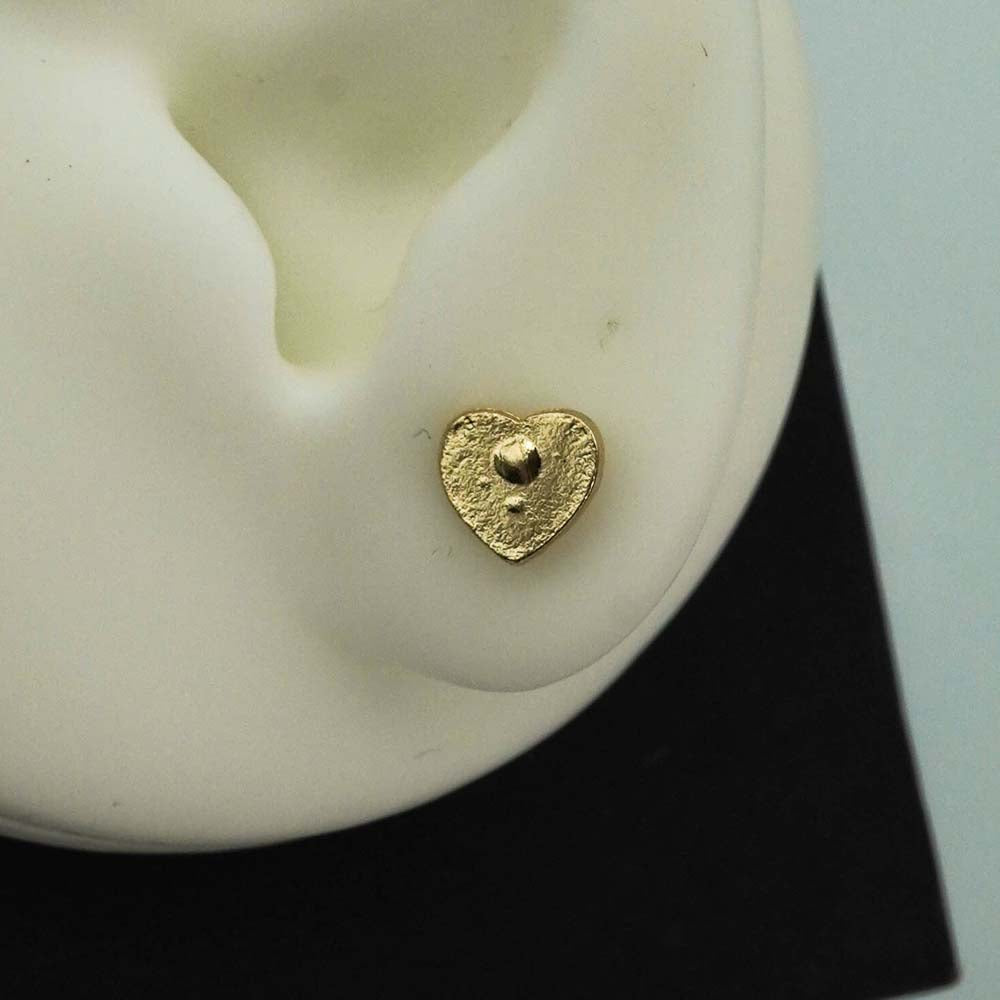 foiled heart studs